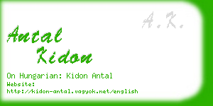 antal kidon business card